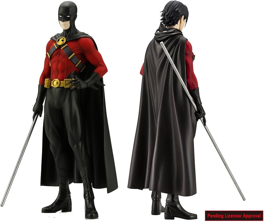 DC COMICS IKEMEN red robin 缶バッジ DC Comics Red Robin Ikemen Statue 1st Edition w/ Bonus Part